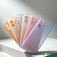 Coque transparente mate en TPU souple, couleur unie, étanche et antichoc