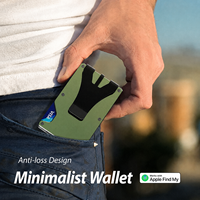 Dompet Pintar Penahan Kartu Kredit Logam Aluminium Anti RFID dengan MOQ Rendah