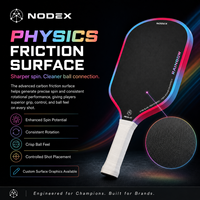 Raquette de pickleball en fibre de carbone thermoformée T700 de haute qualité, design arc-en-ciel, personnalisée en usine, conforme aux normes USAPA