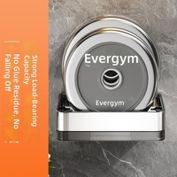Porte-savon compact en acier inoxydable avec drain, fixation murale sans perçage, support à vis en métal pour douche
