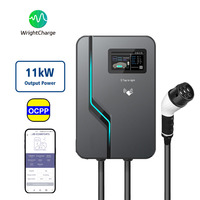 Nuevo Cargador para Vehículos Eléctricos para Exteriores, Impermeable, Clasificación IP65, 32A, 11kW, Certificado FCC/CE, Compatibilidad Global, Instalación en Estacionamientos Públicos S06
