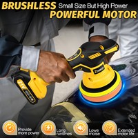 Kit de polissage électrique sans fil, machine à polir les voitures, machine à polir les voitures sans fil, moteur sans balais, réglage à 9 vitesses