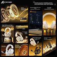 Casque de jeu sans fil L30 PRO 2.4G supra-auriculaire avec RGB, haut-parleur dynamique, son surround Hi-Fi et annulation active du bruit (ANC)