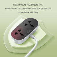 Ldnio SC2018 2500W Kabel Ekstensi Stopkontak Universal 5M 10M Kabel Daya Panjang untuk Desktop dan Stopkontak Luar Ruangan