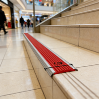 Profilé de bordure antidérapant en aluminium moderne en forme de L pour marches de carrelage, marbre, métal, finition d'escalier, moulure de classe B1