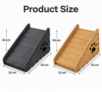Escalier en feutre pour animaux de compagnie, échelle d'escalade pour chats et chiens, rampe d'accès au lit avec marches, soutien articulaire pour animaux âgés