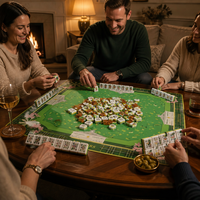 Ensemble de Mahjong de Luxe Personnalisé OEM en Acrylique, 160 Tuiles Gravées, Cadeau de Fêtes, Voyage de Fin de Semaine, Noël, Famille, Qualité Supérieure