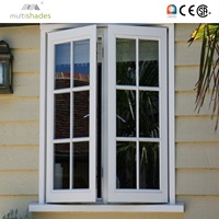 Fenêtre à battant moderne à ouverture extérieure, certifiée NFRC, à rupture de pont thermique, en aluminium, résistante aux ouragans, double vitrage Low-E pour entrée de villa