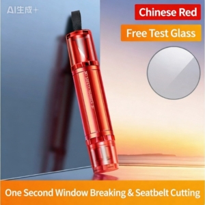 One-Second Window Breaker Seat Belt Cutter <strong>Car</strong> Glass Safety <strong>Hammer</strong> <strong>Emergency</strong> Tool Kit Black Aluminum Alloy - Product Image 3