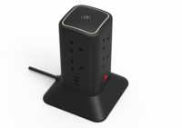 Nouvelle Tendance : Tour de Prises Verticale Pivotante 15A à 8 Prises avec Protection Contre les Surtensions, Norme UE, et Ports de Charge USB