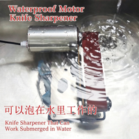 Meuleuse à bande électrique étanche avec moteur de 0,2 kW, tension 220 V/110 V, pour meulage et polissage à l'eau, conception à jet d'eau