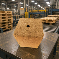 Blocs de pieds de palette industriels en bois compressé avec colle MDI 90x90x100mm pour la production de palettes extérieures
