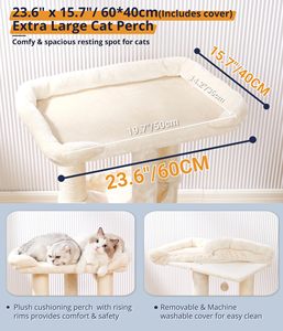 Torre para Gatos Pequeños Starmon con Percha Suave para Ventana, Árbol para Gatos Estable, Poste Rascador con Hamaca - Product Image 5