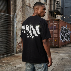 T-Shirt in Cotone Streetwear con Stampa Digitale <span class=keywords><strong>Gotica</strong></span>, Maglietta Oversize Hip Hop alla Moda con Stampa Personalizzata - Product Image 2