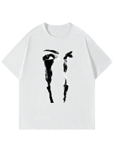 เสื้อยืดคอกลมแนววินเทจสำหรับผู้ชายพิมพ์ลายตัวอักษรขนาดใหญ่พิมพ์ลายตัวอักษรสำหรับฤดูร้อน - Product Image 3