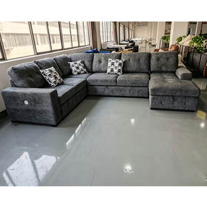 Canapé-<span class=keywords><strong>lit</strong></span> <span class=keywords><strong>d</strong></span>'angle <span class=keywords><strong>en</strong></span> forme de U contemporain et moderne Pinzhi Home, convertible et pliable, pour salon - Product Image 3