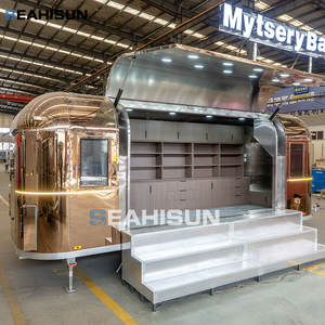 Remorque de cuisine mobile/stand de vente en acier inoxydable personnalisable certifiée CE, pour camion de restauration, service de bonbons, véhicule de vente ambulante, résistante à la rouille - Product Image 3