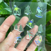 Vente en gros de feuilles d'autocollants décoratifs en résine époxy 3D, nouveau design A6 A5, autocollants 3D personnalisés DIY pour autocollants de téléphone