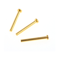 Broches de contact en laiton personnalisables, plaquées or, mâles et femelles, pour cartes de circuits imprimés (PCB) de capteurs et soudure de circuits.