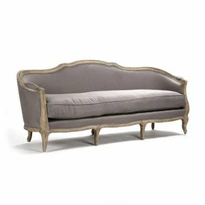 كنبة ريفية في الولايات المتحدة من الكتان منجدة بثلاثة مقاعد كنبة فرنسية كلاسيكية لغرفة المعيشة - Product Image 2