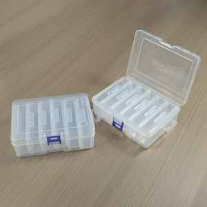 Fishing Tackle Box 6 Compartment Plastic Storage Case With Detachable Trays Portable Organizing Container For Gear And - Product Image 3