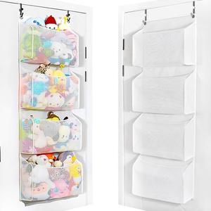 Organizador de almacenamiento colgante para puerta de malla con bolsillos transparentes, soporte extra grande para juguetes de peluche - Product Image 1