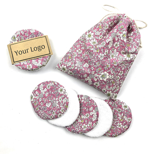 Tampons démaquillants écologiques doux et réutilisables, lavables pour le <span class=keywords><strong>visage</strong></span>, en coton de bambou, avec motifs d'impression personnalisés - Product Image 2