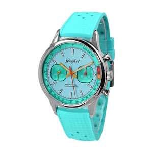 40mm <b>Chronograph</b> Manual‑winding Mechanical Watch Sapphire Crystal 50M Waterproof Fluororubber Strap Men Sports Wristwatch - Product Image 1