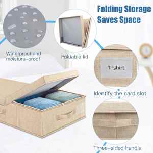 Foldable Under Bed Clothes Organizer Storage <b>Bins</b> <b>Large</b> Underbed Storage Containers <b>Bin</b> with Lids - Product Image 6