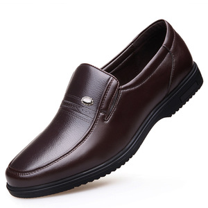 Chaussures en cuir décontractées pour hommes, marron, à enfiler, pour le bureau et les occasions habillées, pour jeunes de 18 à 40 ans - Product Image 5