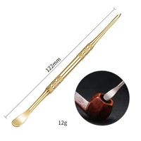 Cuillère à pâte à cigarettes en acier inoxydable double tête Rose Milare, personnalisée, vente en gros d'usine, pour le nettoyage de l'huile de tabac