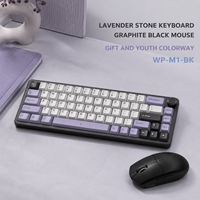 Keyboard Mekanik Nirkabel RGB Mouse Combo Dua Titik Empat GHz USB C Kit Gaming Laptop Desktop Ringkas