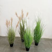 Plantes artificielles en roseau, plantes en pot sur pied, articles de décoration paysagère pour la maison, le salon, les boutiques et les gîtes