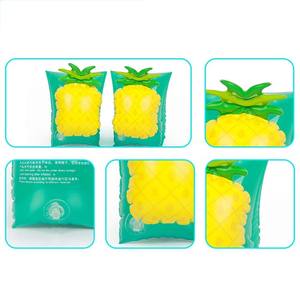 Anneau de bras d'ananas gonflable pour enfants Fournitures d'eau 2-4 ans-Brassards de bébé de tube de flotteur de piscine pour garçons et filles PVC - Product Image 4