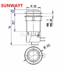 Bouton poussoir d'arcade concave de 33mm de style américain Bouton poussoir de <span class=keywords><strong>jeu</strong></span> de crédit/sortie/pièce de monnaie/puissance - Product Image 6