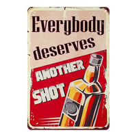 Signes Vintage en métal 20*30cm rétro étain signes décoratif étain affiche pour bar Pub boutique décoration