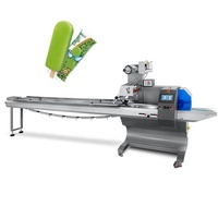 Automatische horizontale Hochgeschwindigkeits-Eis am Stiel-Verpackungs maschine Schneid verpackung Seifens tange fluss Verpackungs maschine