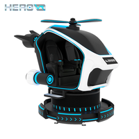 Cinéma VR à mouvement HEROVR en forme de requin, 2 places, avec construction en métal et acier, pour utilisation en intérieur/extérieur, lieux publics et scolaires