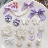 Fleur en perles à nœud pour la création de bijoux DIY, accessoires de chaussures, épingles à cheveux, chaussures à trous, matériel pour fleurs de chaussures, breloques pour sabots
