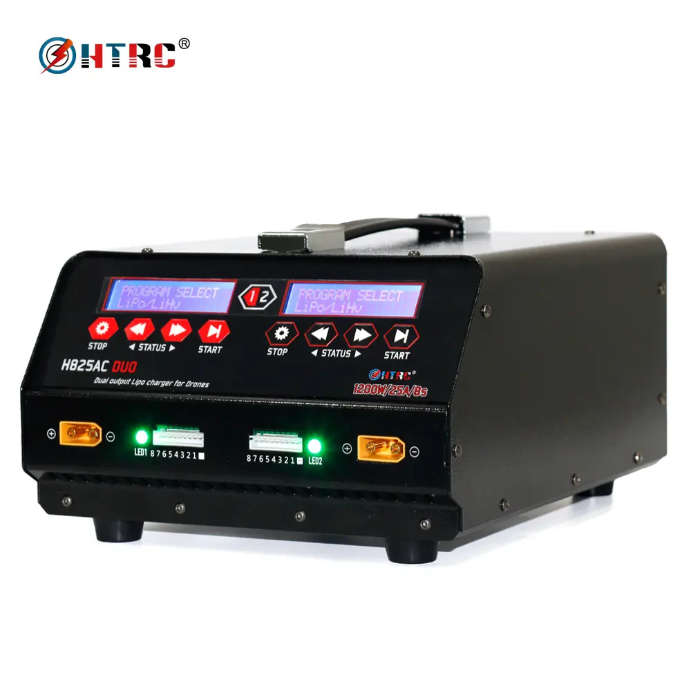 HTRC H825AC DUO 1-8s Lipo/Lihv Batterij Balance Charger 1200W 25A Dual Output voor Drone RC Speelgoed Lipo Battery Balance Charger