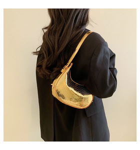 <b>Lady</b> Single Zip PU <b>Leather</b> Fashion Underarm Shoulder <b>Bag</b> Designer Trendy Handbag - Product Image 4