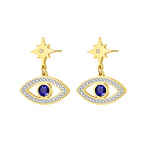 Hot Selling Women Stainless Steel Jewelry Zircon Eye Pendant <b>Stud</b> <b>Earrings</b> - Product Image 1