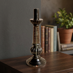 Modern Eco-Friendly Polished Decorative Wooden Table <b>Lamp</b> Base with Carved Design for Bedroom Living Room <b>Study</b> Hotel Interior - Product Image 2