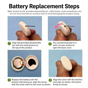 ตัวติดตาม GPS ป้องกันการสูญหายและแท็กอากาศระบุตำแหน่งเด็กไร้สาย BT Locator Tag ตัวค้นหารายการทำงานร่วมกับค้นหาแอปของฉันที่รองรับ iOS - Product Image 6