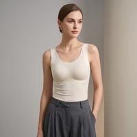 Gilet thermique de luxe en lyocell et soie pour femme, débardeur sans couture amincissant, sous-vêtement chauffant magnétique pour l'hiver