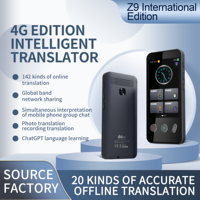 Traducteur vocal en ligne/hors ligne 142 langues 4G/WiFi Android Mini avec écran IPS de 4 pouces et alliage d'aluminium