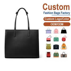 Sacs en cuir de luxe de créateurs – Sac fourre-tout noir en cuir de vachette véritable pour femme, grande capacité et double poignée, fabrication directe sur mesure - Product Image 1