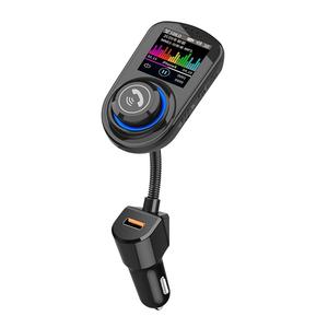 Chargeur de <span class=keywords><strong>voiture</strong></span> <span class=keywords><strong>USB</strong></span> C rapide avec émetteur <span class=keywords><strong>FM</strong></span>, lecteur MP3, écran LED coloré, lecture de carte TF, Bluetooth, chargeur de <span class=keywords><strong>voiture</strong></span> double port QC - Product Image 6