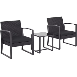 Impermeable a prueba de sol al aire libre ratán doble sofá silla mesa de centro combinación para ocio al aire libre hoteles piscinas - Product Image 2