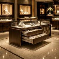 Moderne Glas-Schmuckvitrine mit LED-Beleuchtung, Langlebig, Pflegeleicht, Kommerzielle Ausstellungsvitrine, OEM/ODM Schmuck-Aufbewahrungsschrank